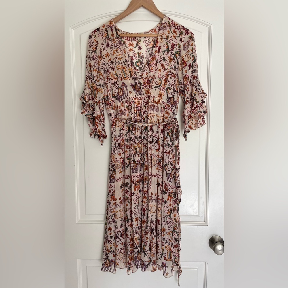 Vini Kawen Vintage Floral Print Dress